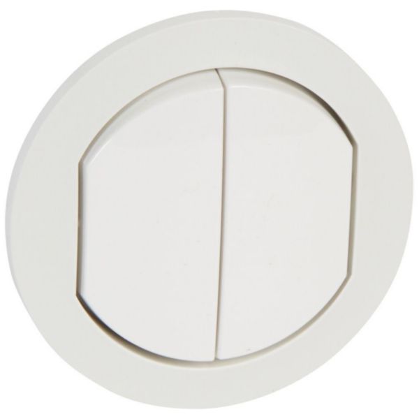 Enjoliveur double Céliane IP44 pour référence 067001 ou 067031 - Blanc Tunisie-Boutique