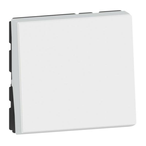 Poussoir ou poussoir inverseur Mosaic Easy-Led 6A 250V~ 2 modules - blanc Tunisie-Boutique