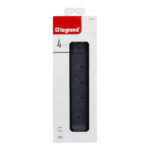 Legrand - Rallonge multiprise rotatif avec 4 prises de courant Surface et interrupteur avec cordon 3m - noir et gris foncé