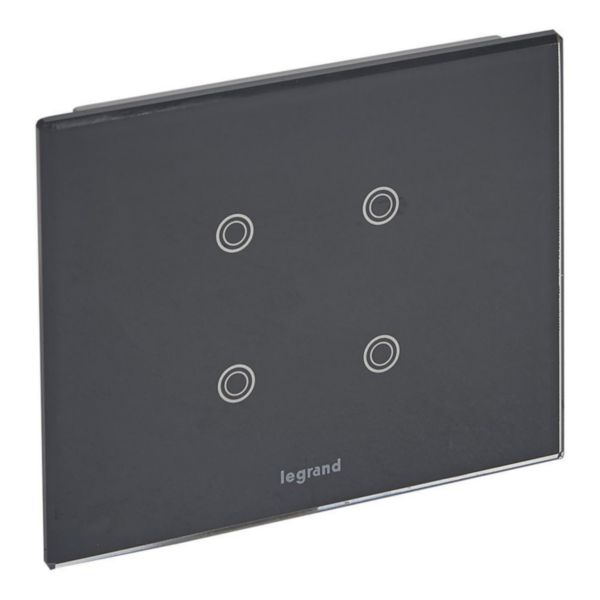 Commande filaire tactile BUS KNX Céliane avec 4 touches - verre Piano Tunisie-Boutique