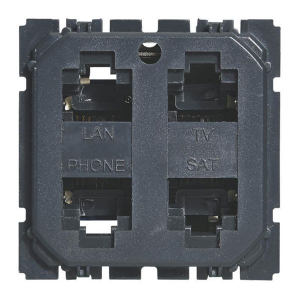 Prise quadruple RJ45 STP multimédia Céliane réseau Optimum auto Tunisie-Boutique