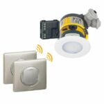 Kit 3 spots à LED dimmable IP44 Modul'up complet + 1 micromodule + 2 commandes Céliane sans fils - titane Tunisie-Boutique