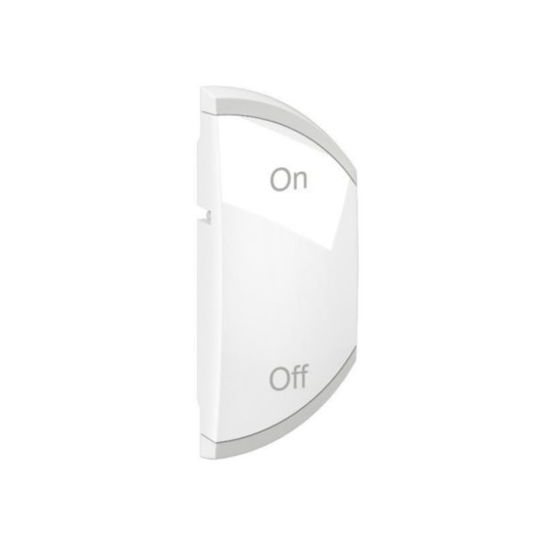 Enjoliveur simple Céliane pour produits MyHome marquage ON/OFF - 1 module, montage droite - Blanc Tunisie-Boutique