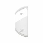 Enjoliveur simple Céliane pour produits MyHome marquage ON/OFF - 1 module, montage gauche - Blanc Tunisie-Boutique