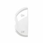 Enjoliveur simple Céliane pour produits MyHome marquage ON/OFF - 1 module, montage gauche - Blanc