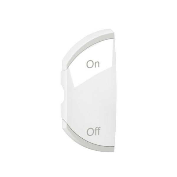 Enjoliveur simple Céliane pour produits MyHome marquage ON/OFF - 1 module, montage gauche - Blanc Tunisie-Boutique