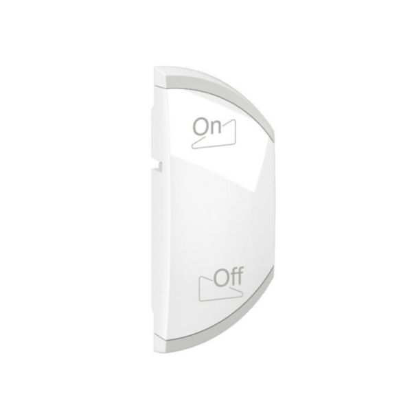 Enjoliveur simple Céliane pour produits MyHome marquage variation ON/OFF - 1 module, montage droite - Blanc Tunisie-Boutique