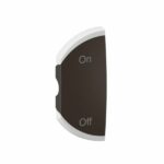 Enjoliveur simple Céliane pour produits MyHome marquage ON/OFF - 1 module, montage gauche - Noir
