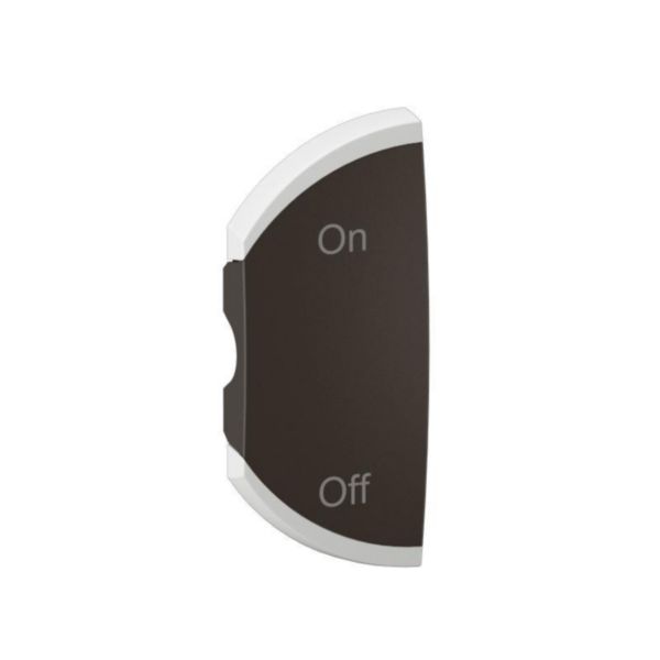 Enjoliveur simple Céliane pour produits MyHome marquage ON/OFF - 1 module, montage gauche - Noir Tunisie-Boutique