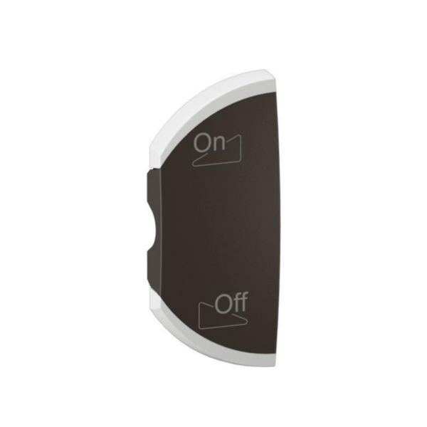 Enjoliveur simple Céliane pour produits MyHome marquage variation ON/OFF - 1 module, montage gauche - Noir Tunisie-Boutique