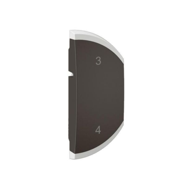 Enjoliveur simple Céliane pour produits MyHome marquage scénario 3-4 - 1 module, montage droite - Noir Tunisie-Boutique