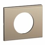Plaque de finition Céliane 1 poste Collection Matière Brute finition Nickel Satiné