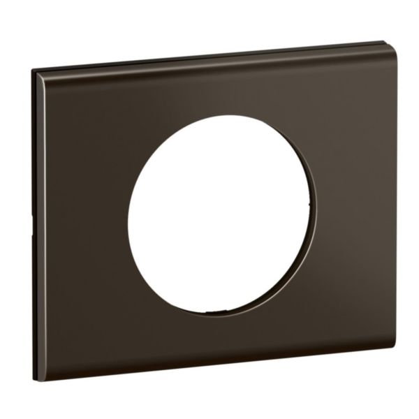Plaque de finition Céliane 1 poste Collection Matière Brute finition Nickel Sombre Satiné Tunisie-Boutique