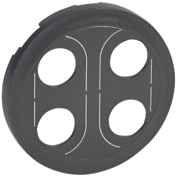 Enjoliveur Céliane pour prise banana double - finition graphite Tunisie-Boutique