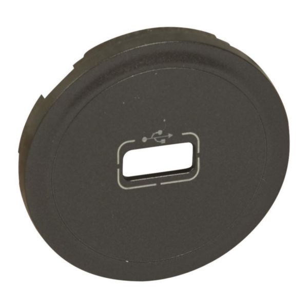 Enjoliveur Céliane pour prise USB - finition graphite Tunisie-Boutique