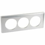 Plaque Céliane Métal 3 postes pour rénovation entraxe 57mm - finition Aluminium Tunisie-Boutique