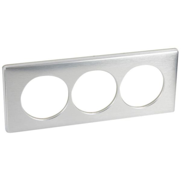 Plaque Céliane Métal 3 postes pour rénovation entraxe 57mm - finition Aluminium Tunisie-Boutique
