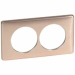 Plaque Céliane Métal 2 postes pour rénovation entraxe 57mm - finition Copper Tunisie-Boutique