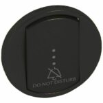 Enjoliveur Céliane pour interrupteur ou va-et-vient avec symbole Ne pas déranger pour hôtel - finition graphite
