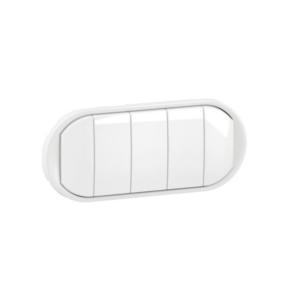 Enjoliveur pour interrupteur ou va-et-vient commandes compactes Céliane - Blanc Tunisie-Boutique