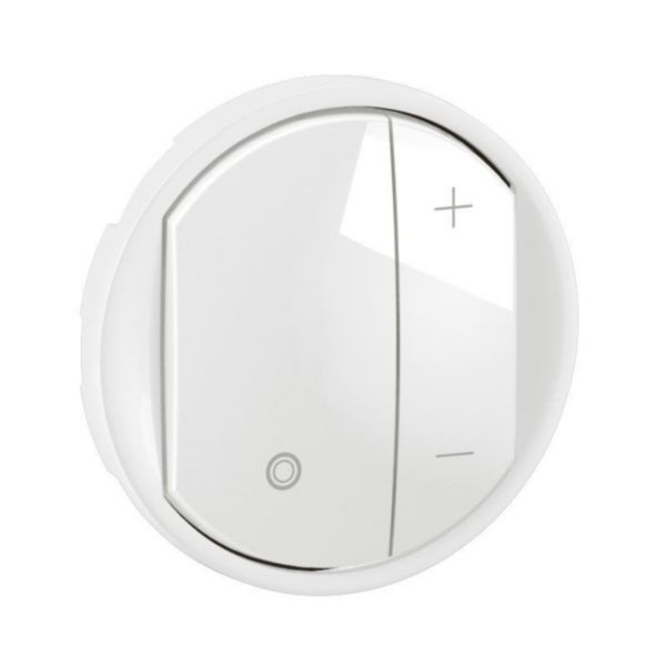 Enjoliveur pour variateur type poussoir pour ballasts 1-10V avec Neutre Céliane - Blanc Tunisie-Boutique