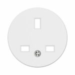 Enjoliveur pour prise de courant fort 2P+T Céliane Standard Britannique - Blanc Tunisie-Boutique