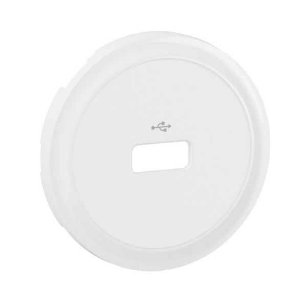 Enjoliveur pour prise USB DATA 2.0 Type-A simple Céliane - Blanc Tunisie-Boutique