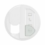 Enjoliveur pour prise simple RJ45 blindée catégorie6A STP Grade 3 TV avec reprérage média Céliane - Blanc Tunisie-Boutique