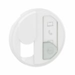Enjoliveur pour prise simple RJ45 blindée catégorie6A STP Grade 3 TV avec reprérage média Céliane - Blanc Tunisie-Boutique