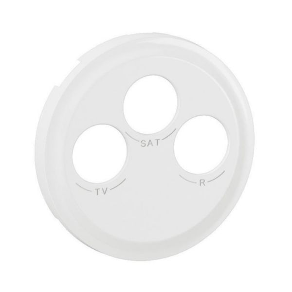 Enjoliveur pour prise TV-R-SAT DAB+ Céliane - Blanc Tunisie-Boutique