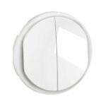Enjoliveur pour double poussoir NO+NF Céliane - Blanc Antimicrobien Tunisie-Boutique