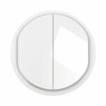 Enjoliveur pour double poussoir NO+NF lumineux Céliane - Blanc Tunisie-Boutique