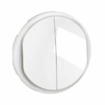 Enjoliveur pour double poussoir NO+NF lumineux Céliane - Blanc Tunisie-Boutique