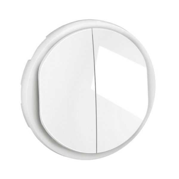 Enjoliveur pour double poussoir NO+NF lumineux Céliane - Blanc Tunisie-Boutique