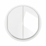 Enjoliveur pour double poussoir NO+NF à voyant Céliane - Blanc Antimicrobien Tunisie-Boutique