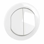 Enjoliveur pour double interrupteur ou va-et-vient Céliane - Blanc IP44