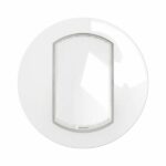 Enjoliveur pour interrupteur ou va-et-vient avec porte-étiquette Céliane - Blanc IP44 Tunisie-Boutique