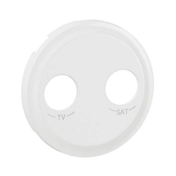 Enjoliveur pour prise TV-R-SAT DAB+ Céliane - Blanc Antimicrobien Tunisie-Boutique