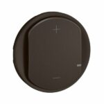 Enjoliveur pour variateur type poussoir 2 fils 125W LED sans Neutre Céliane - Noir
