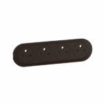 Enjoliveur pour prise de courant fort précâblée 4x2P+T compacte Surface à bornes automatiques Céliane - Noir