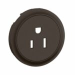 Enjoliveur pour prise de courant fort 2P+T Standard Américain Céliane - Noir