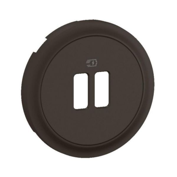 Enjoliveur pour prise simple ou double chargeur USB Céliane - Noir Tunisie-Boutique