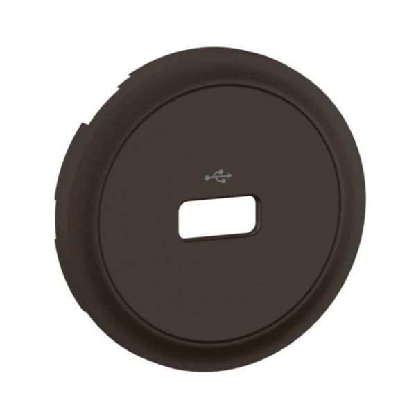 Enjoliveur pour prise USB DATA 2.0 Type-A simple Céliane - Noir Tunisie-Boutique