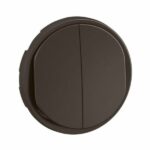 Enjoliveur pour double poussoir NO+NF lumineux Céliane - Noir