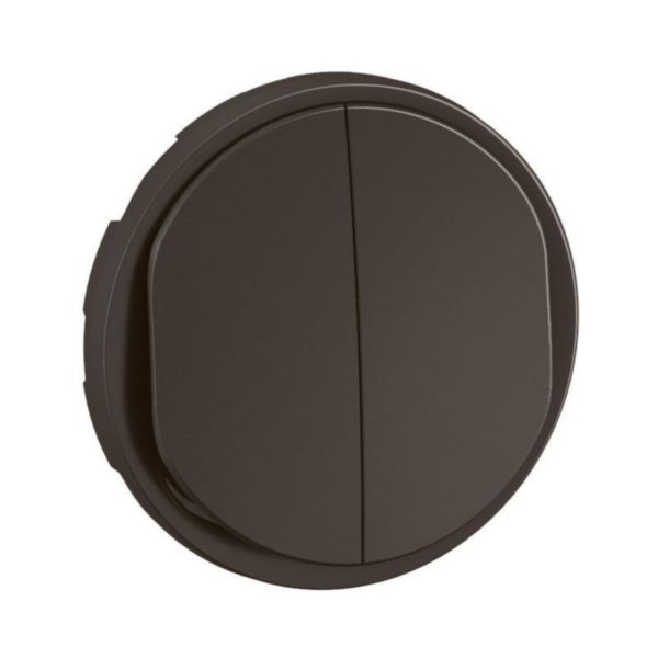 Enjoliveur pour double poussoir NO+NF lumineux Céliane - Noir Tunisie-Boutique