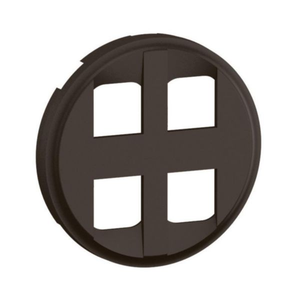 Enjoliveur pour prise quadruple RJ45 blindée catégorie6 STP pour réseau Optimum auto Céliane - Noir Tunisie-Boutique