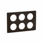 Plaque de finition Céliane Noir Mat - 2x3 postes