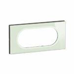 Plaque de finition Céliane format spécial pour 4 modules à 5 modules Collection Matière Brute finition Verre Opale Blanc