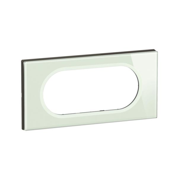 Plaque de finition Céliane format spécial pour 4 modules à 5 modules Collection Matière Brute finition Verre Opale Blanc Tunisie-Boutique