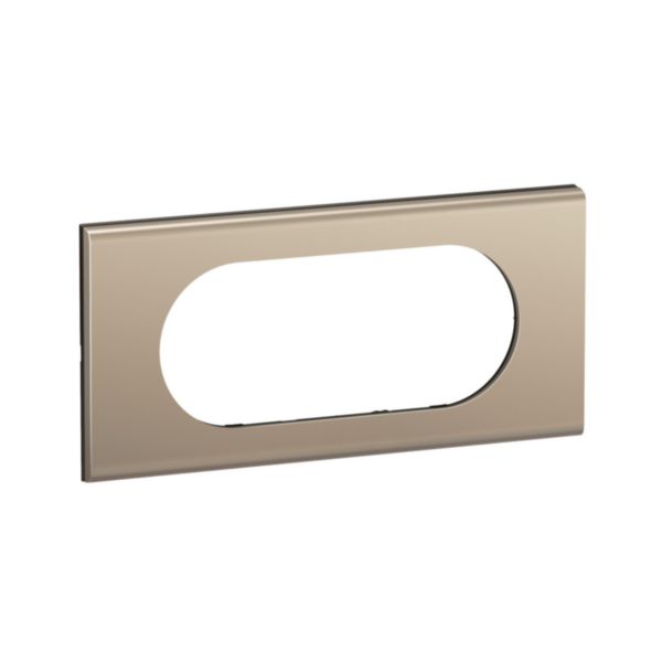 Plaque de finition Céliane format spécial pour 4 modules à 5 modules Collection Matière Brute finition Nickel Satiné Tunisie-Boutique